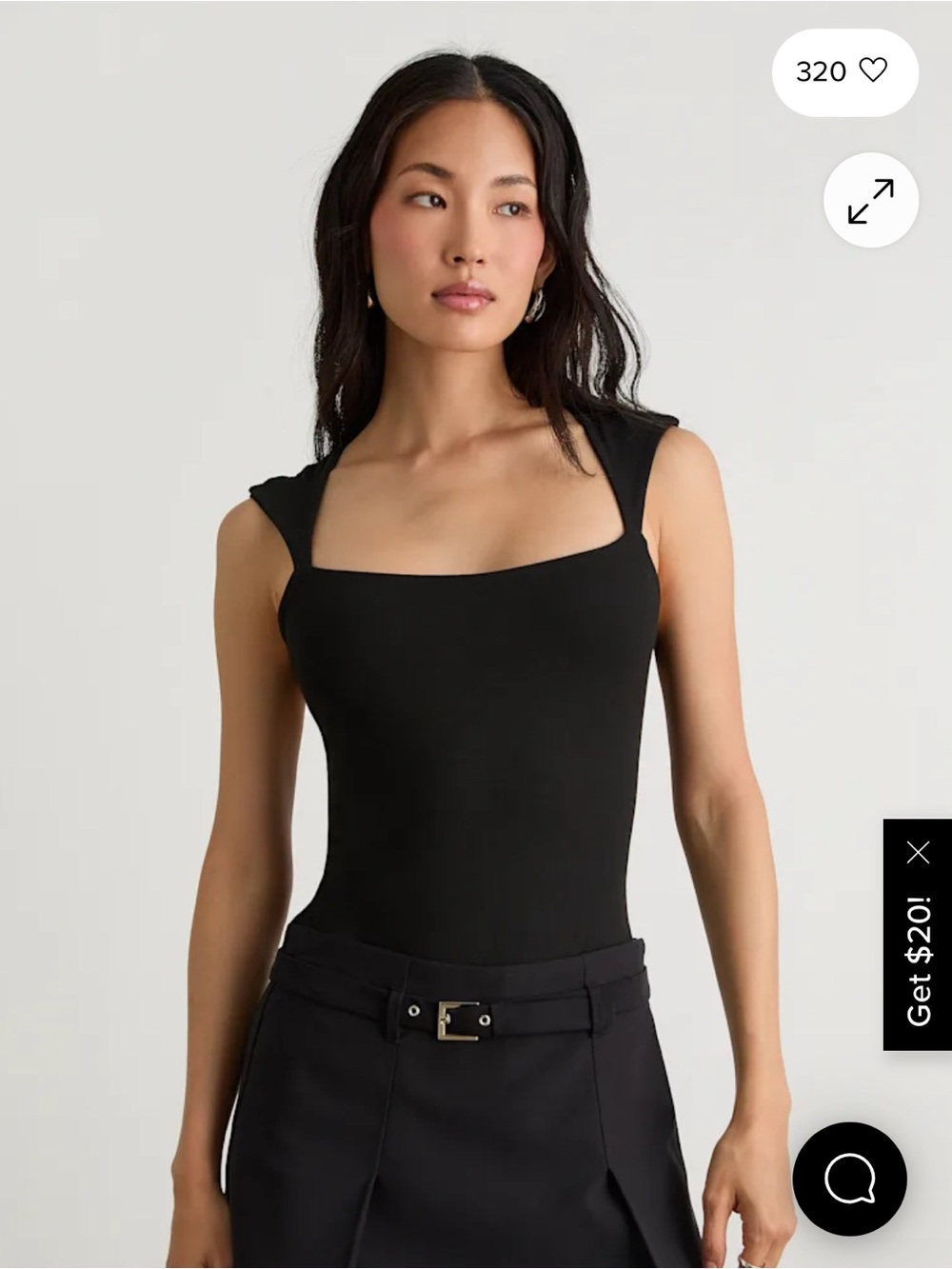 Lulu's Black Square-Neck Tank